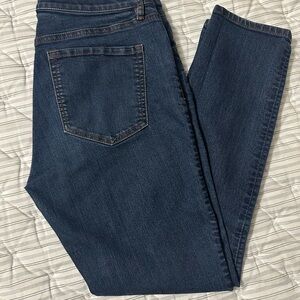 LOFT High Rise Dark Blue Jeans